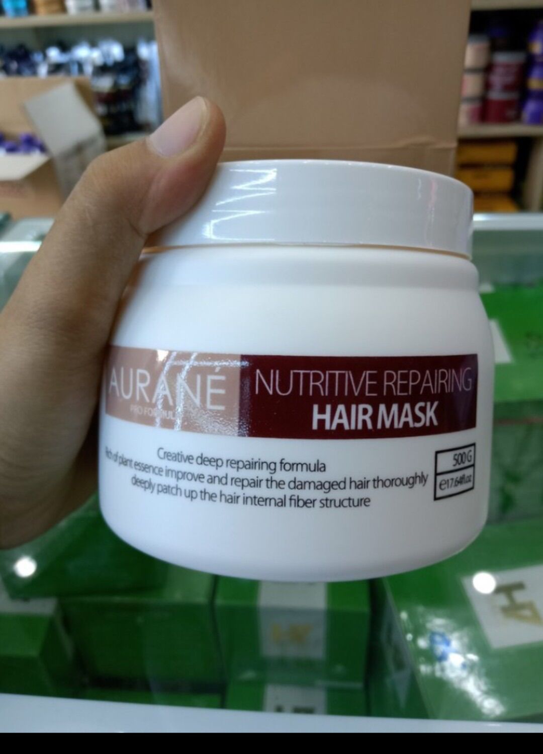 ( Mặt nạ ) hấp dầu tái tạo tóc Aurane Phục hồi tóc hư tổn 500ml