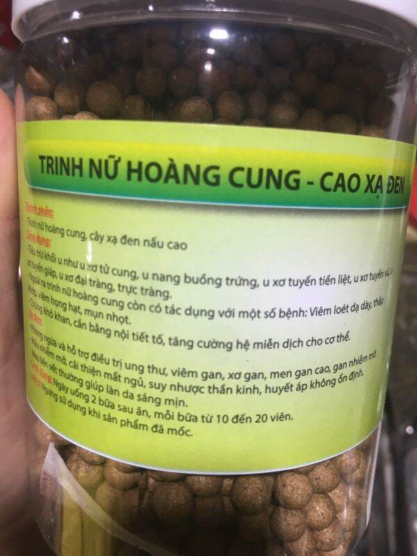 500g viên trinh nữ hoàng cung cao xạ đen