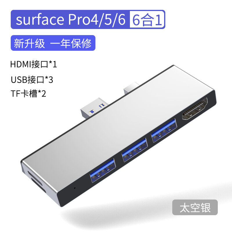 Microsoft Surface Pro7 Ổ Cắm Mở Rộng Pro6/5/4 Mở Rộng Dock Pro X Chuyển Đổi Go Máy Chiếu Đầu Nối Cổng Cắm Dây Internet MiniDP Sang HDMI Máy Tính Bảng type-C Độ Phân Giải Cao Màn Hình Hiển Thị Sóng