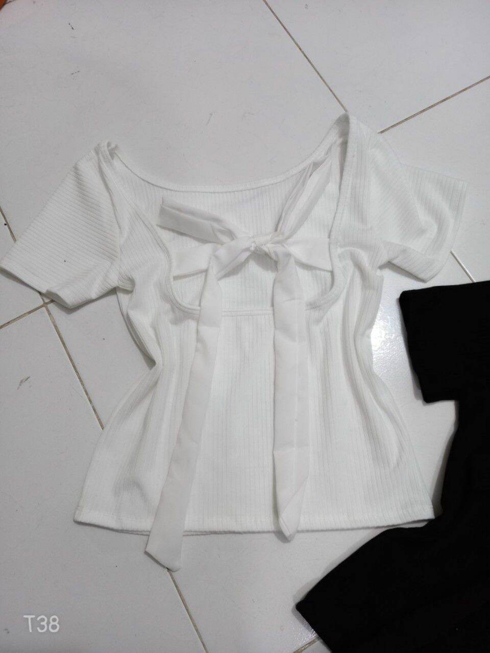 [HCM]ÁO THUN CROPTOP CỘT NƠ LƯNG