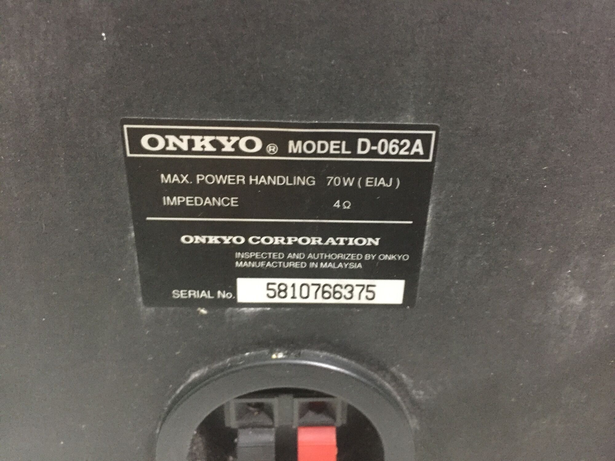 Loa onkyo D062A
