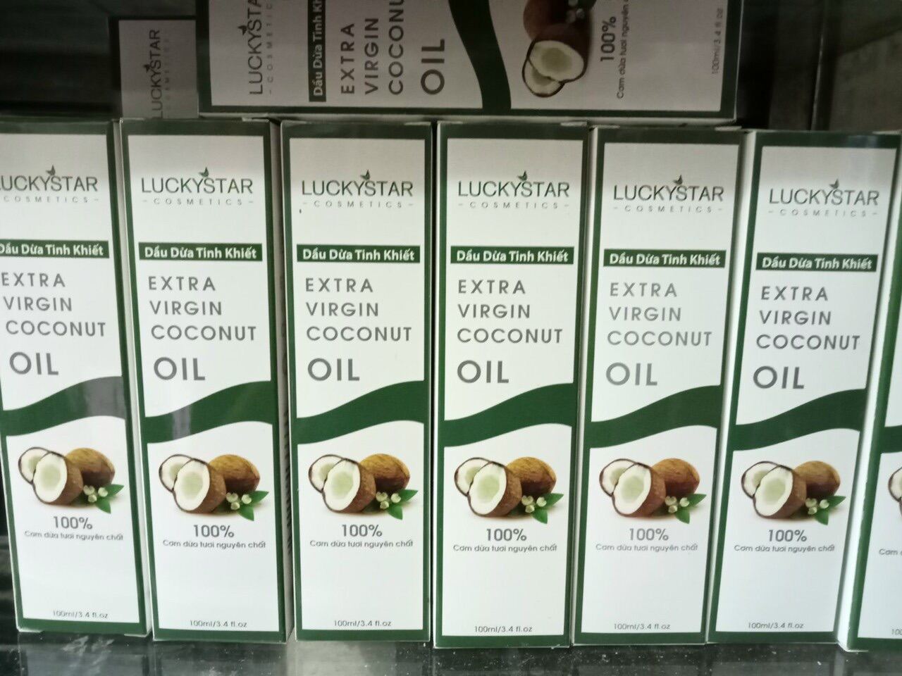 Dầu Dừa Tinh Khiết Luckystar Extra Virgin Coconut Oil 100Ml