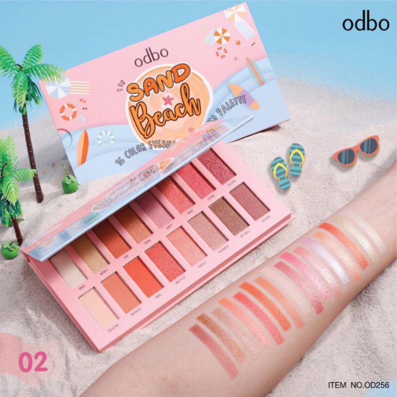 PHẤN MẮT ODBO SAND BEACH 16 COLORS OD256