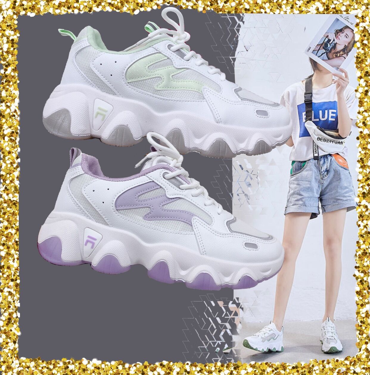 Giầy sneaker thể thao nữ trắng ,thoáng khí