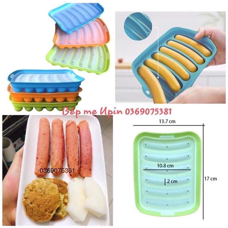khuôn silicon làm xúc xích cho bé tặng kèm công thức