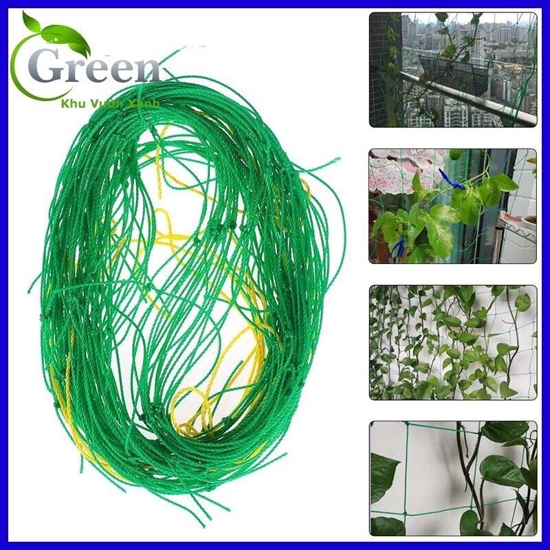 Lưới làm giàn cho cây thân leo.