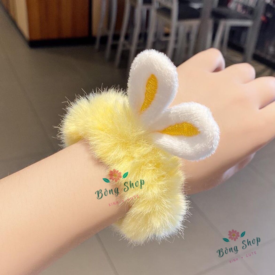 Dây cột tóc lông thỏ mềm mịn cute đáng yêu