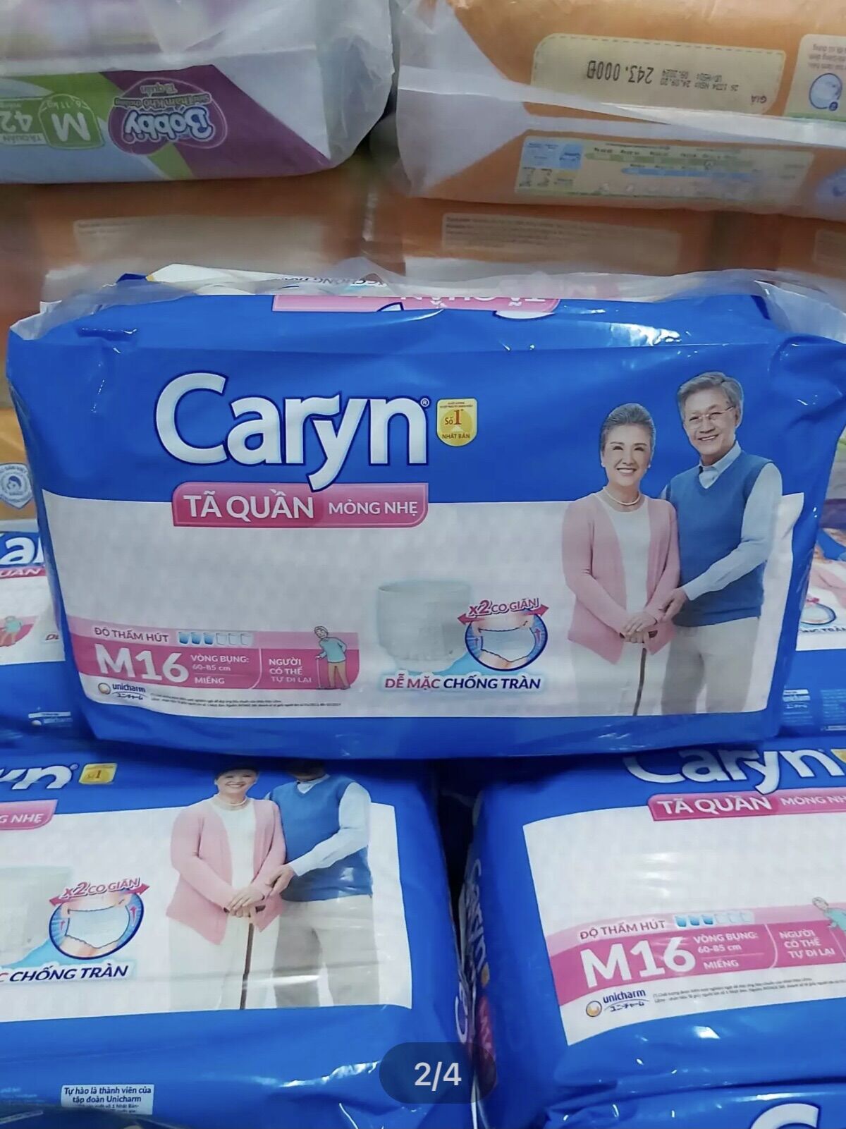 Tã quần caryn L14/M16 cho người già( bệnh)