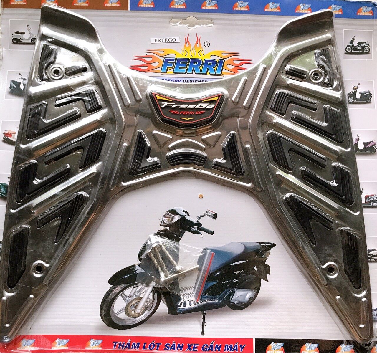 Thảm để chân lót sàn xe freego inox