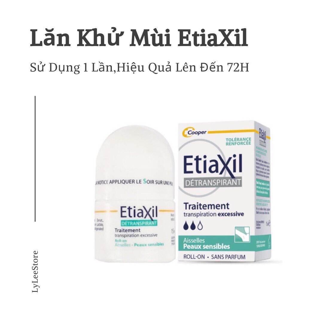 [Hàng Chính Hãng]Lăn Khử Mùi Etiaxil Màu Xanh Dành Cho Da Nhạy Cảm Ngăn Ngừa Hôi Nách Giảm Mồ Hôi 15Ml Lăn Nách Etiaxil Lan Nach Etiaxil Lăn Nách Không Gây Ố Vàng Etiaxil