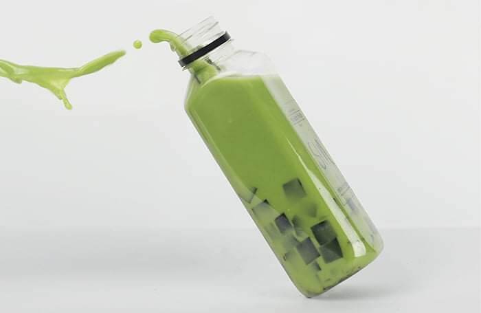 100chai nhựa trà sữa vuông 330ml