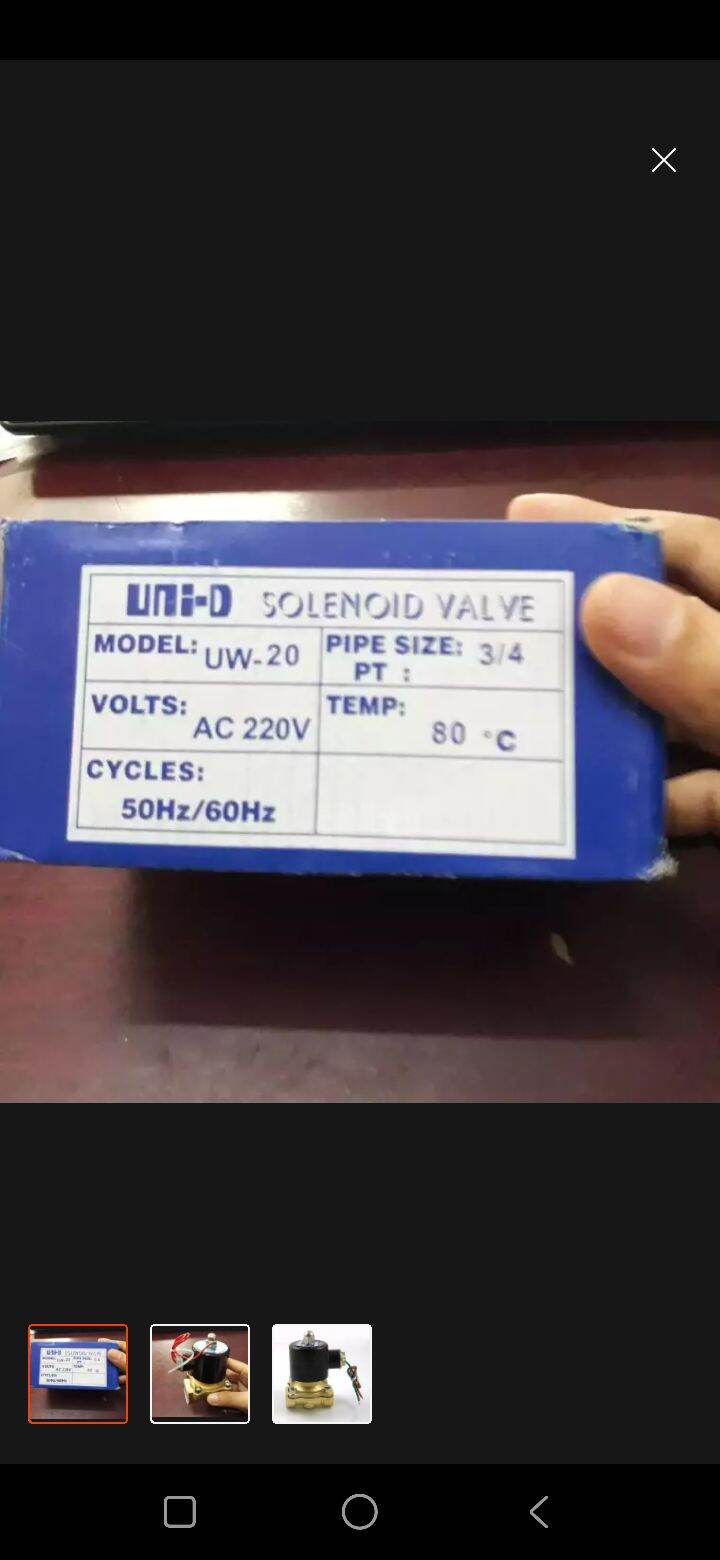 Van điện từ UNID, DN20, 3/4 ( ren 27mm )