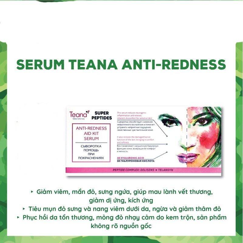 [Hcm]Serum Teana Anti Redness Cải Thiện Mụn Viêm Sưng