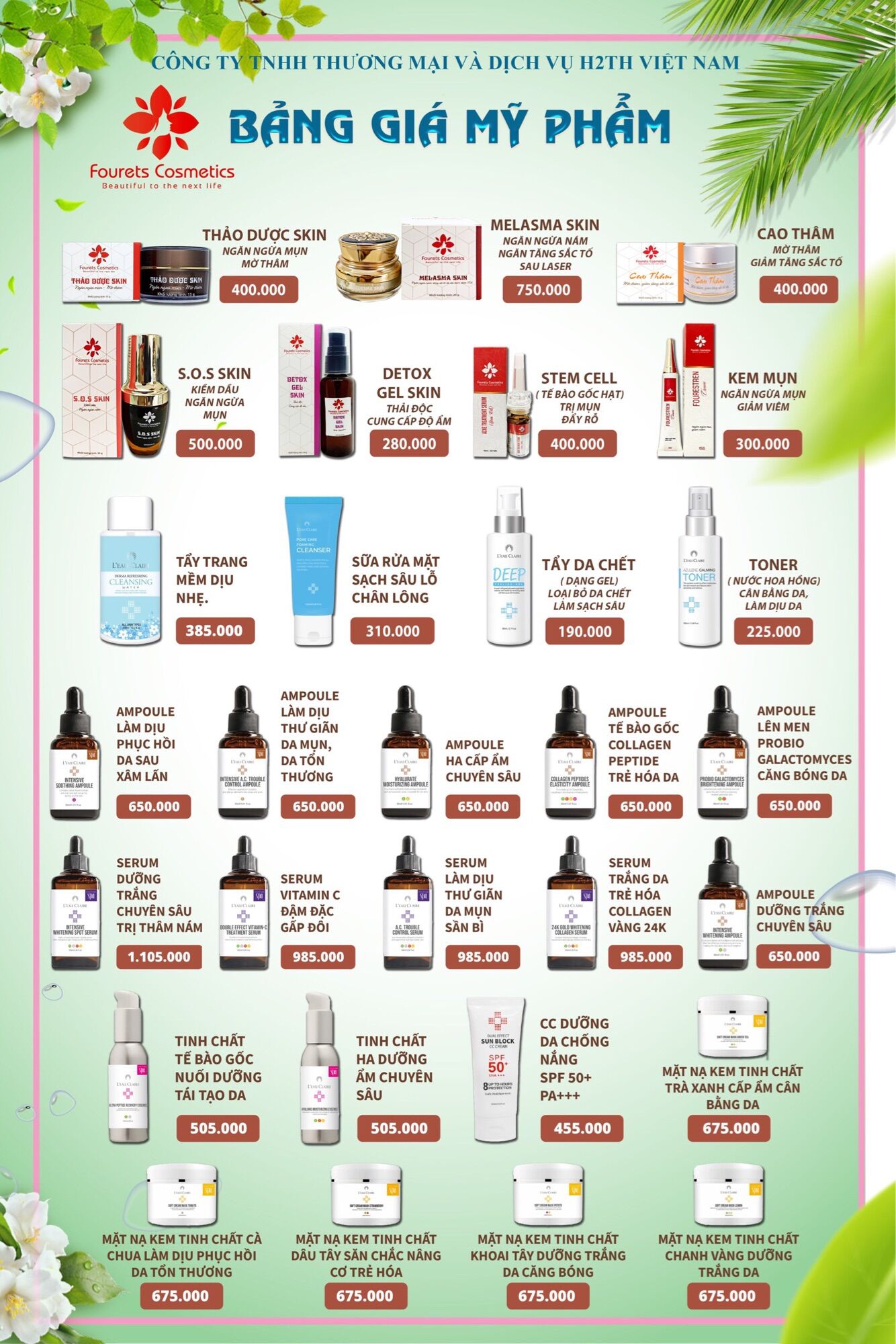 Serum căng bóng da Leau Claire ampoule 30ml ( hàn quốc )