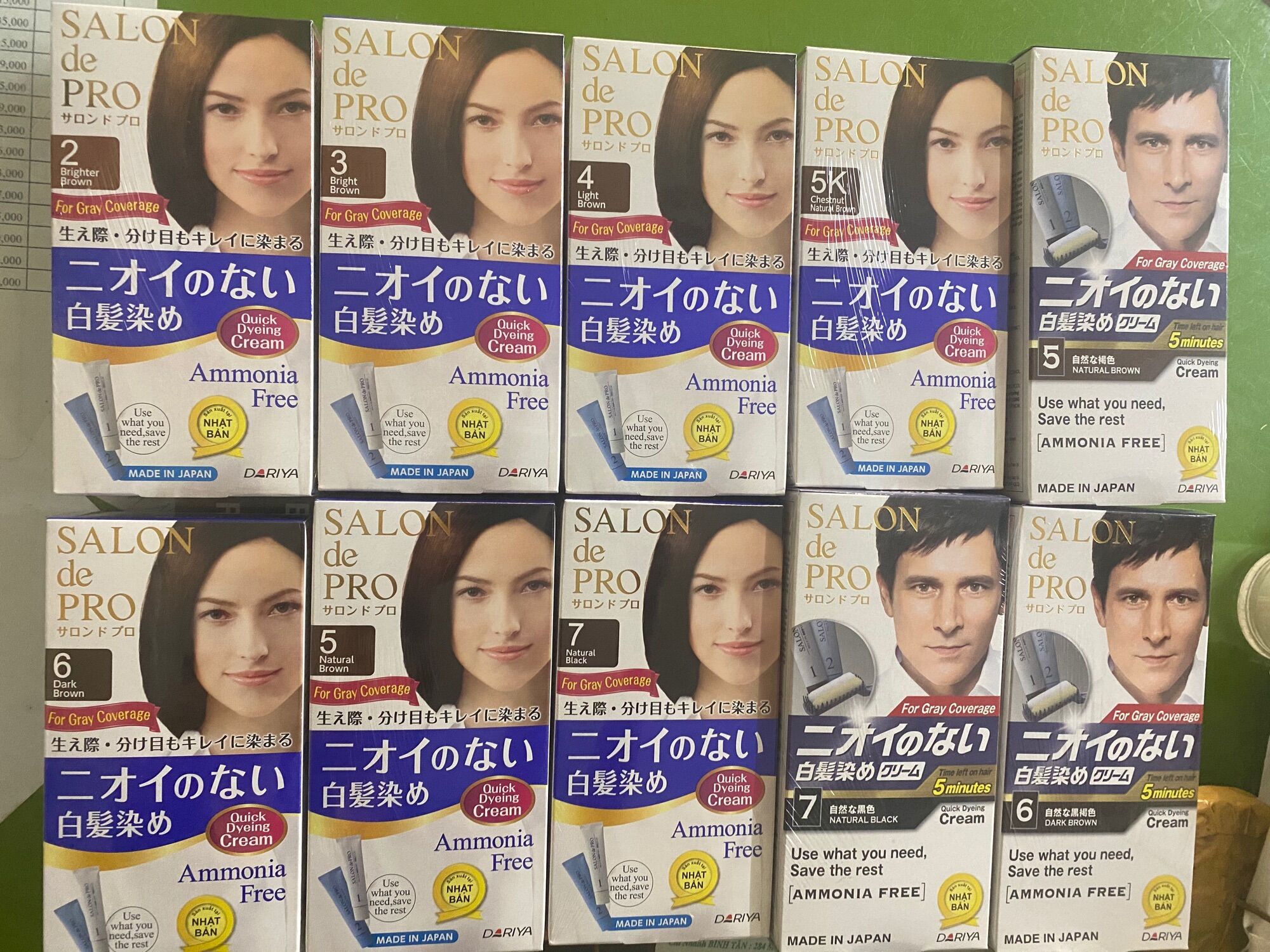Thuốc nhuộm tóc phủ bạc Salon de pro Nhật Bản