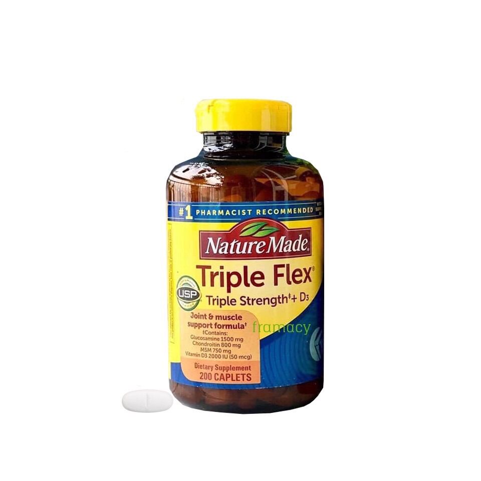 [HCM]Triple Flex Nature Made Mỹ chai 200 viên (Date 2026)