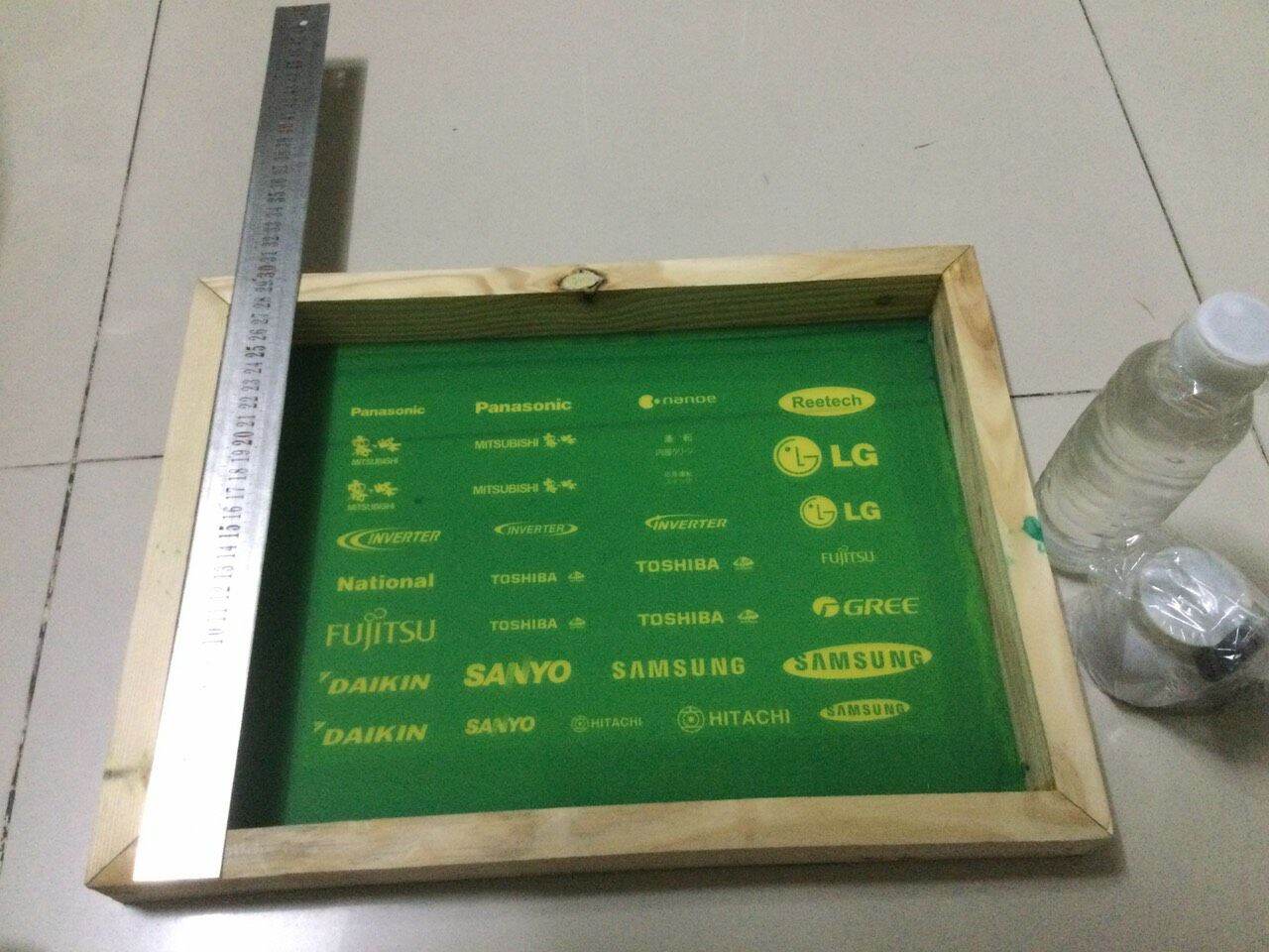 [HCM]khung in logo máy lạnh khung in lụa