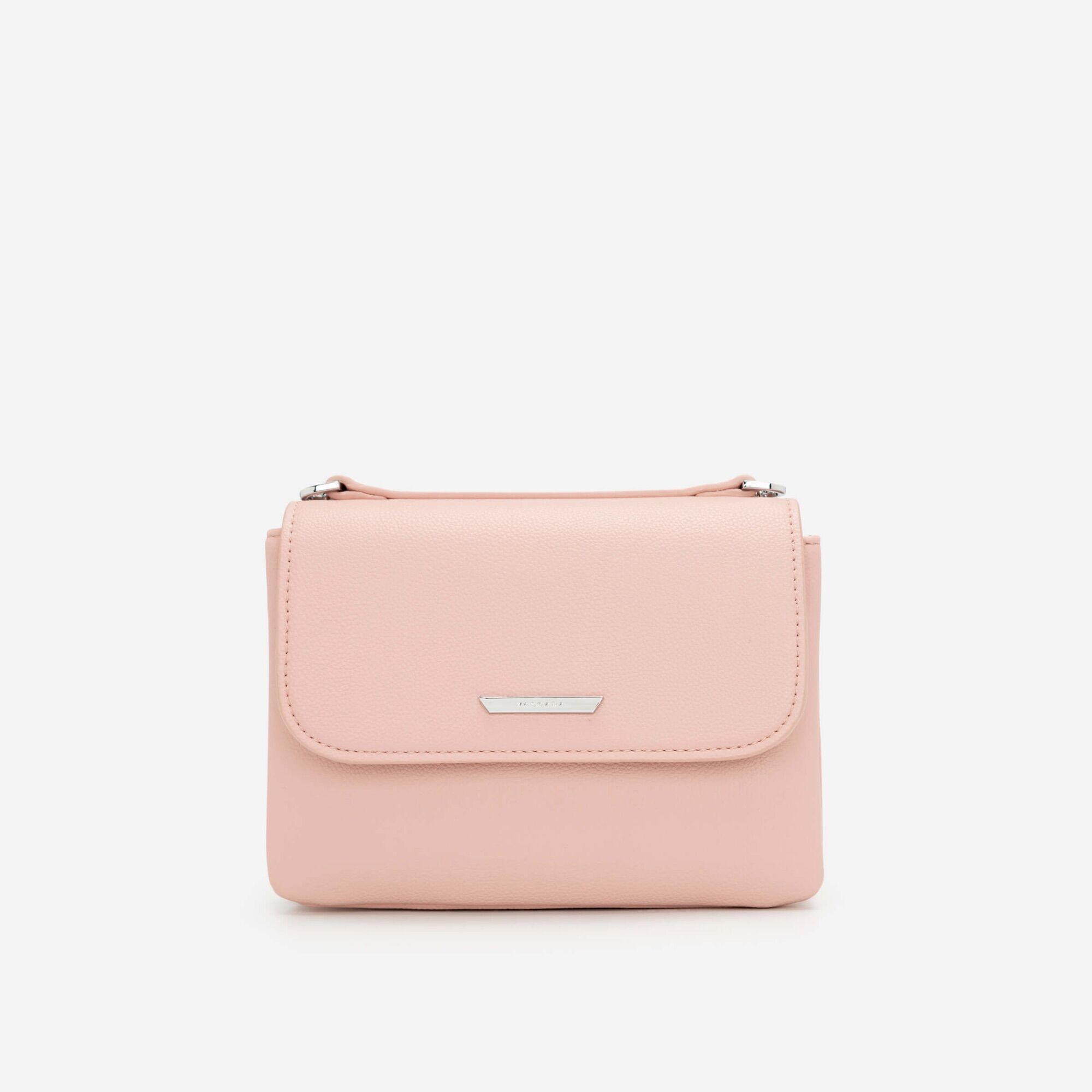 Túi Đeo Chéo Nữ Nắp Gập Viền Ánh Kim Vascara - SHO 0162 Màu Hồng