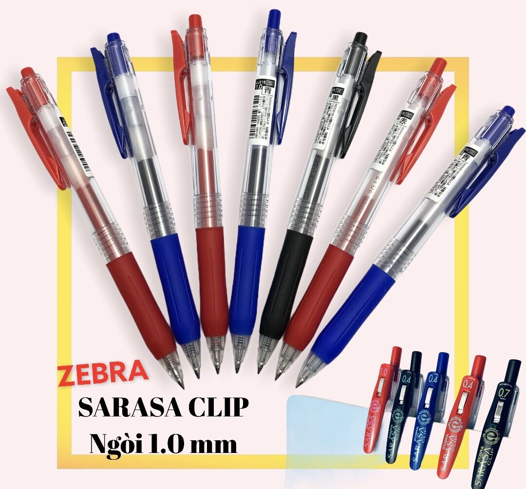 Bút bi gel Zebra Sarasa Clip Nhật Bản cỡ 1.0 mm - JJB15