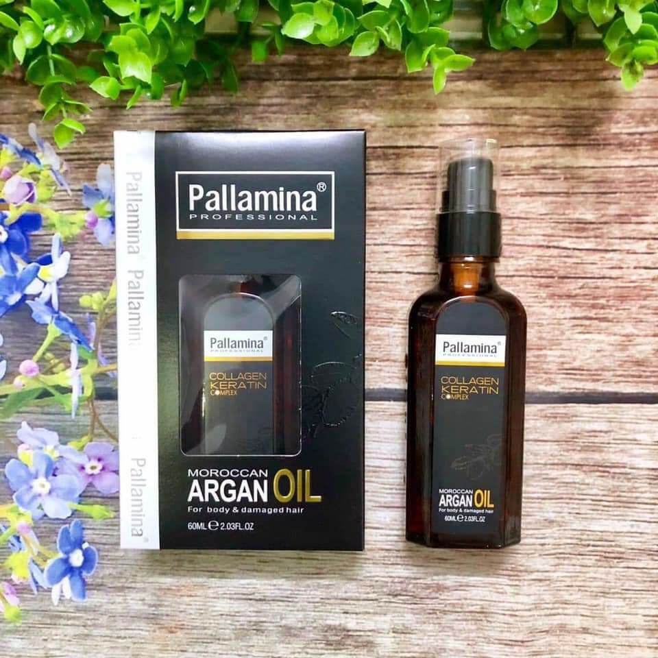 Tinh dầu Pallamina collagen keratin complex argan oil 60ml