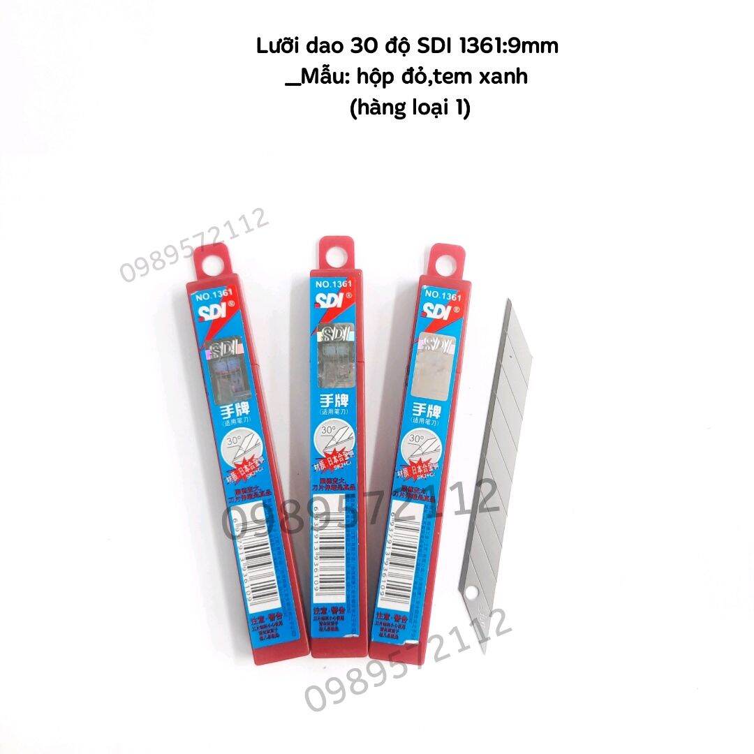 Lưỡi dao 30 độ SDI 1361,lưỡi dao trổ,rọc giấy (10 cái)