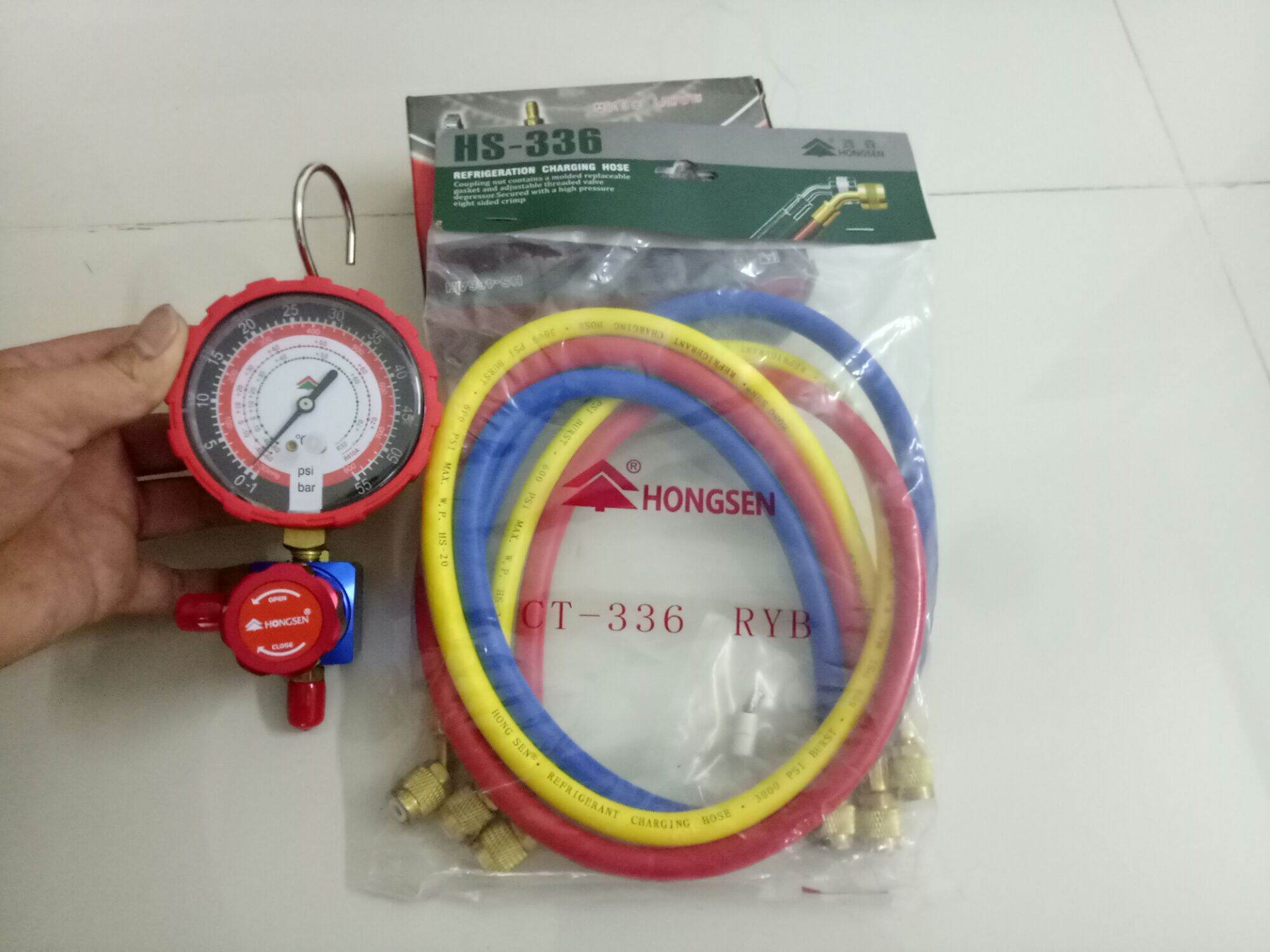 Combo bộ 3 dây nạp gas + đồng hồ hs-468al