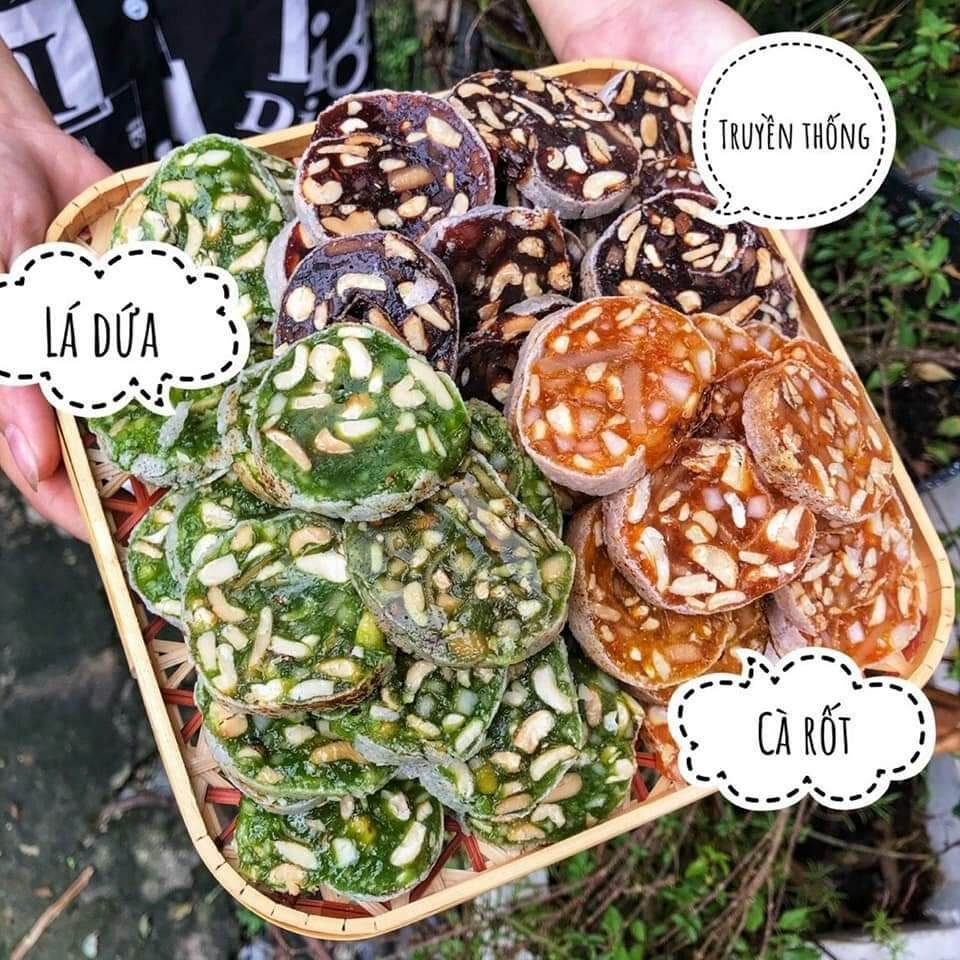 Kẹo chuối cuộn dừa non mix 3 vị 500g