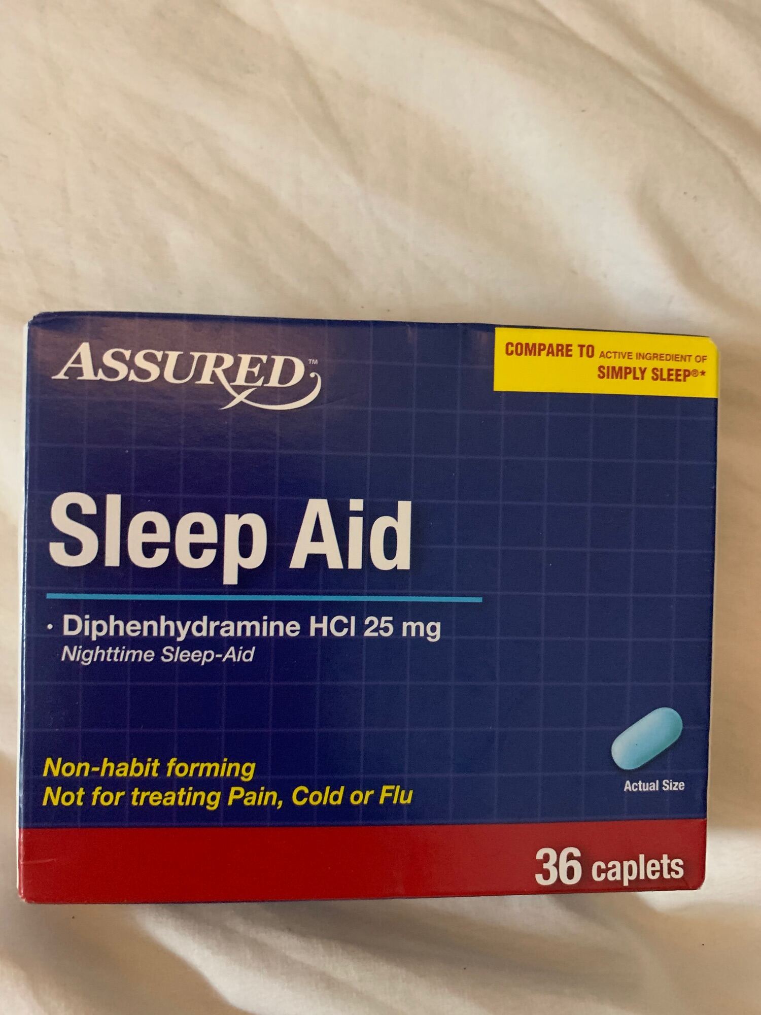 Viên Uống Hỗ Trợ Giấc Ngủ Sleep Aid 1 Hộp.