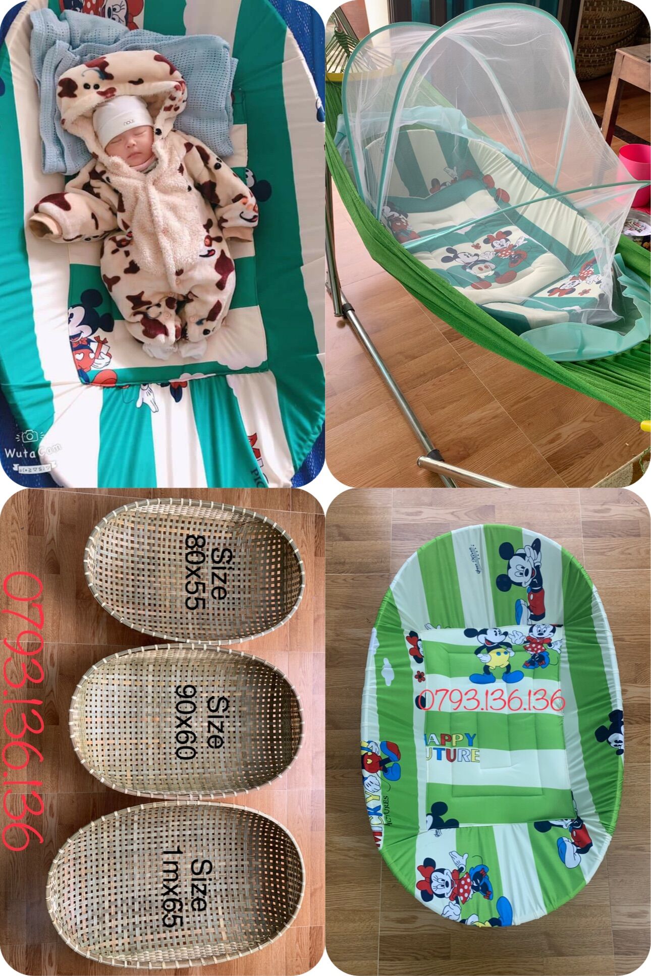 💥Nôi Tre nằm võng chống cong lưng cho bé💥size 1mx65