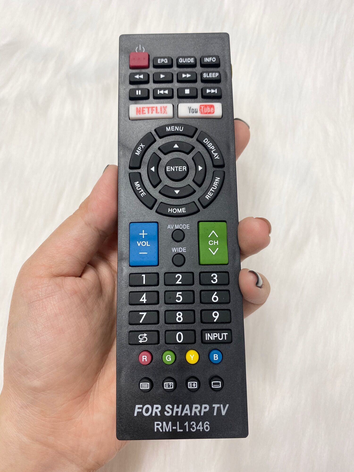 REMOTE ĐIỀU KHIỂN TIVI SHARP SMART RM- L1346 ( Hàng không hộp, giá rẻ )