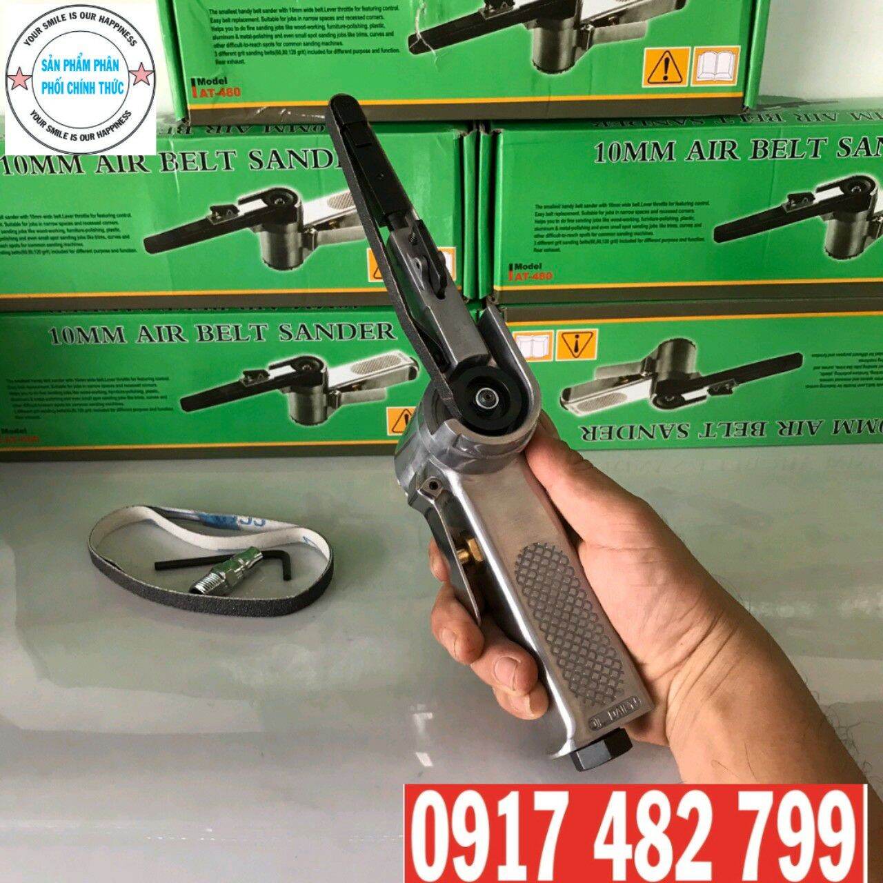 Máy chà nhám ngón mini dùng hơi
