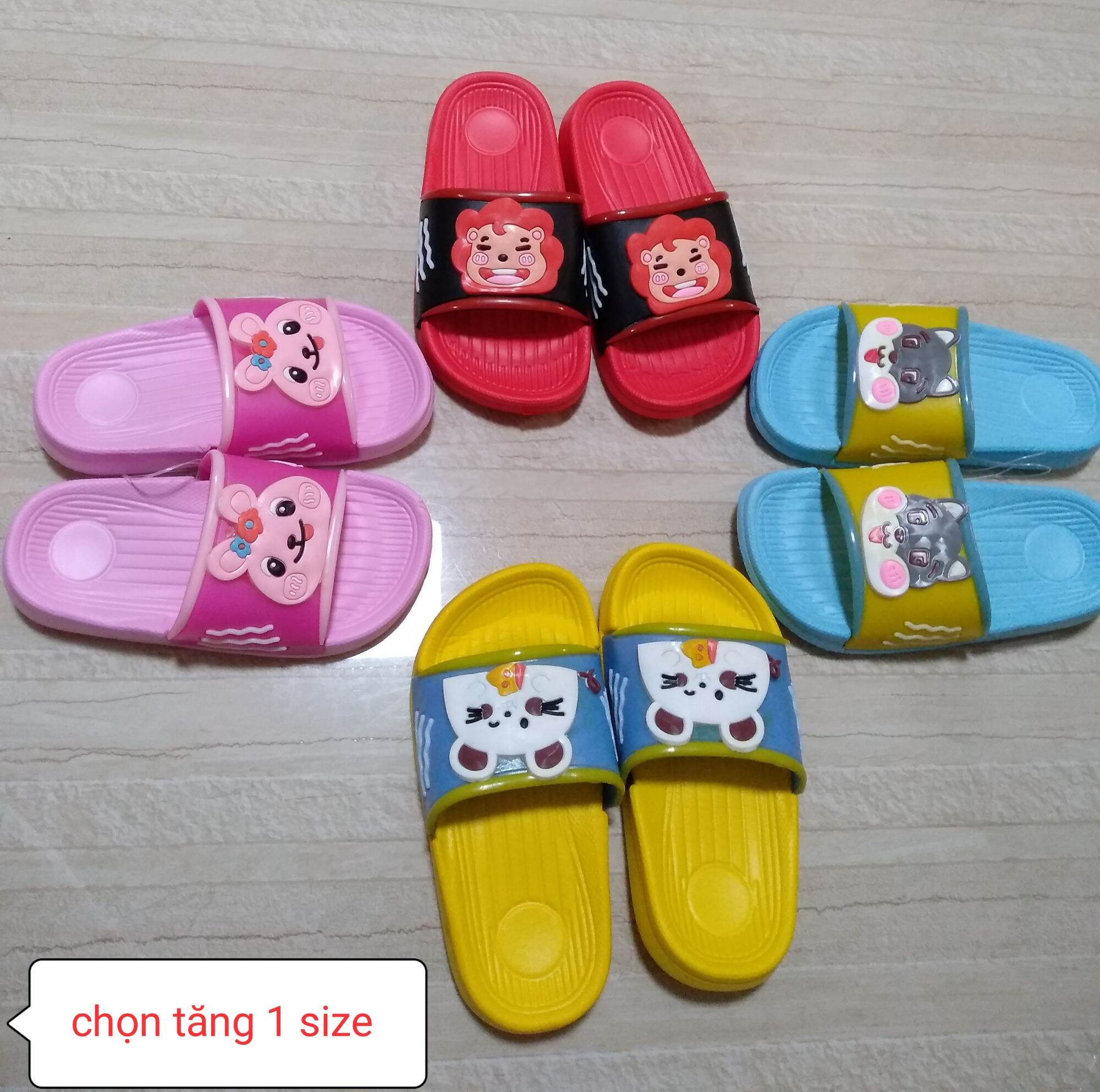 [HCM]Dép nhựa trẻ em hình thú dễ thương size từ 24-35 (chat chọn màu)