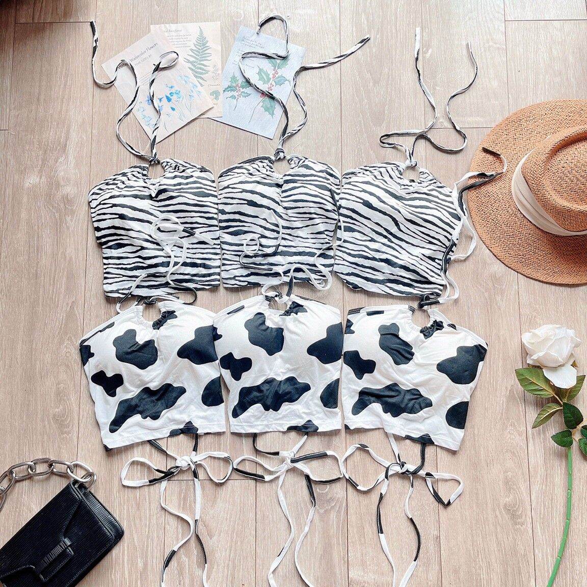 [HCM]Áo yếm 2 dây hở lưng ngựa vằn