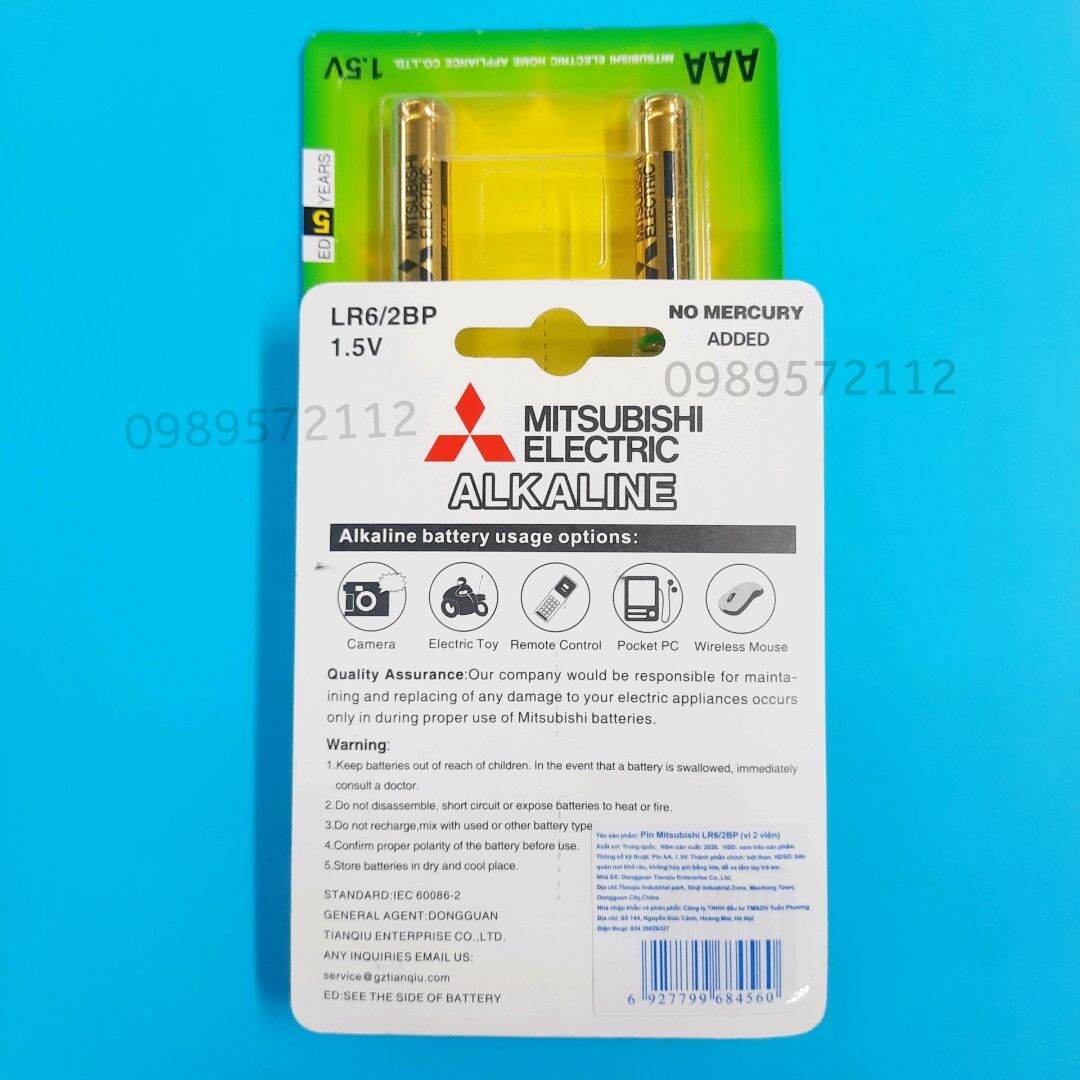 pin điều khiển mitshubishi AA-AAA alkaline.