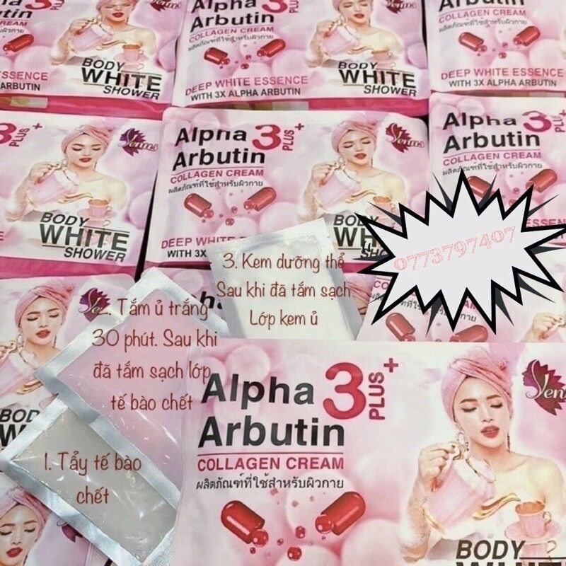 [HCM]Ủ Trắng Body Alpha Arbutin Cream 3Plus+