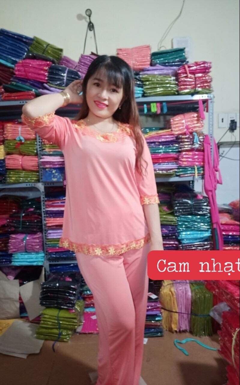 [HCM]Đồ bộ thun lạnh quần dài tay lỡ