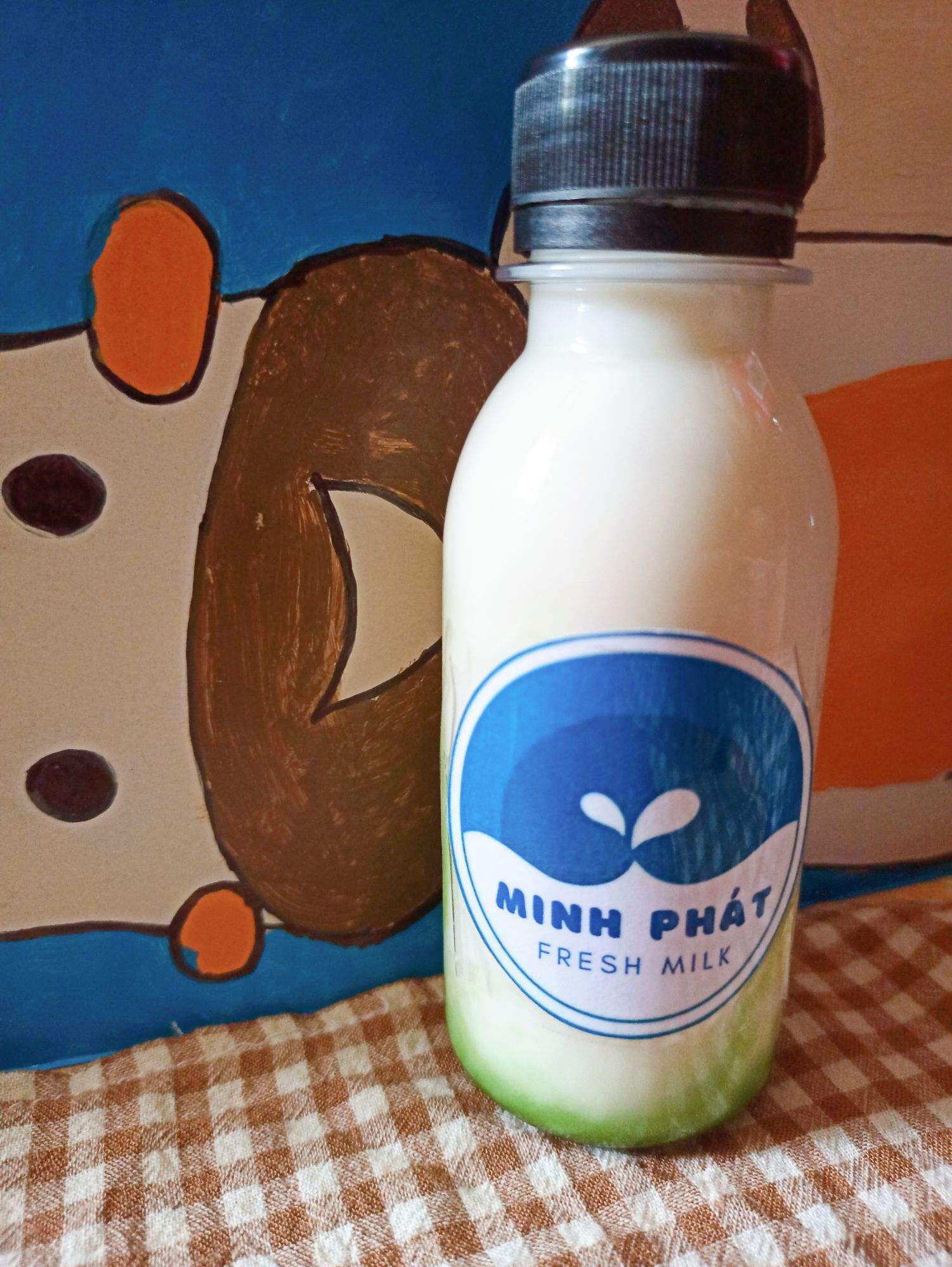 Sữa chua dẻo trái cây Minh Phát vị trà xanh - chai 120ml