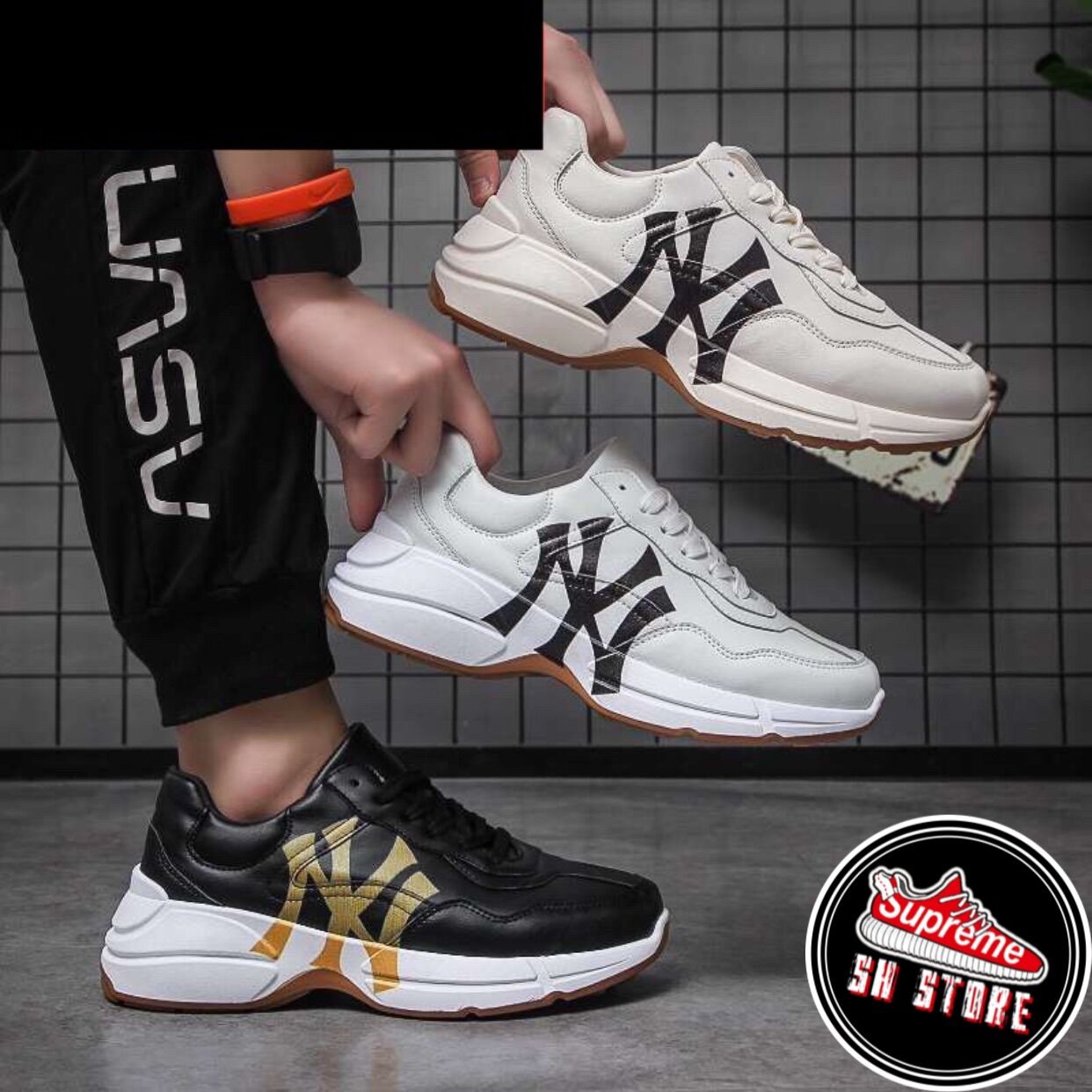 [MIỄN SHIP]Giầy Sneaker nam Ny giầy boston chất da bò cao cấp