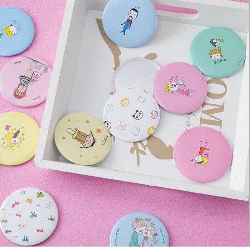 [Hcm]Combo 3 Gương Trang Điểm Mini Siêu Cute Cầm Tay Bỏ Túi Hàn Quốc Tiện Lợi Viền Nhựa Sử Dụng Lâu Bền