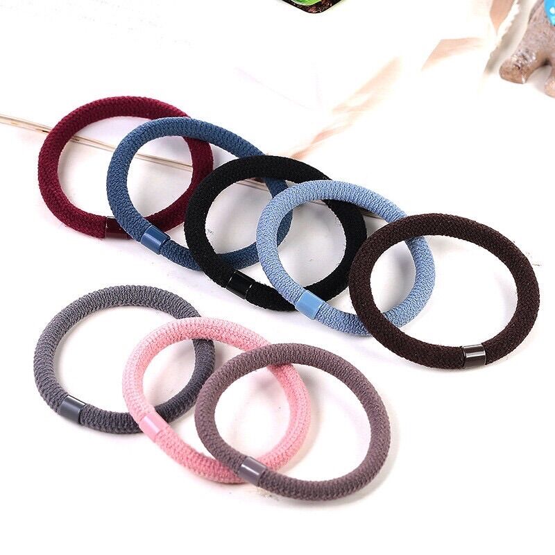 💇♀️combo 10 dây cột tóc trơn, đơn giản,mẫu tròn