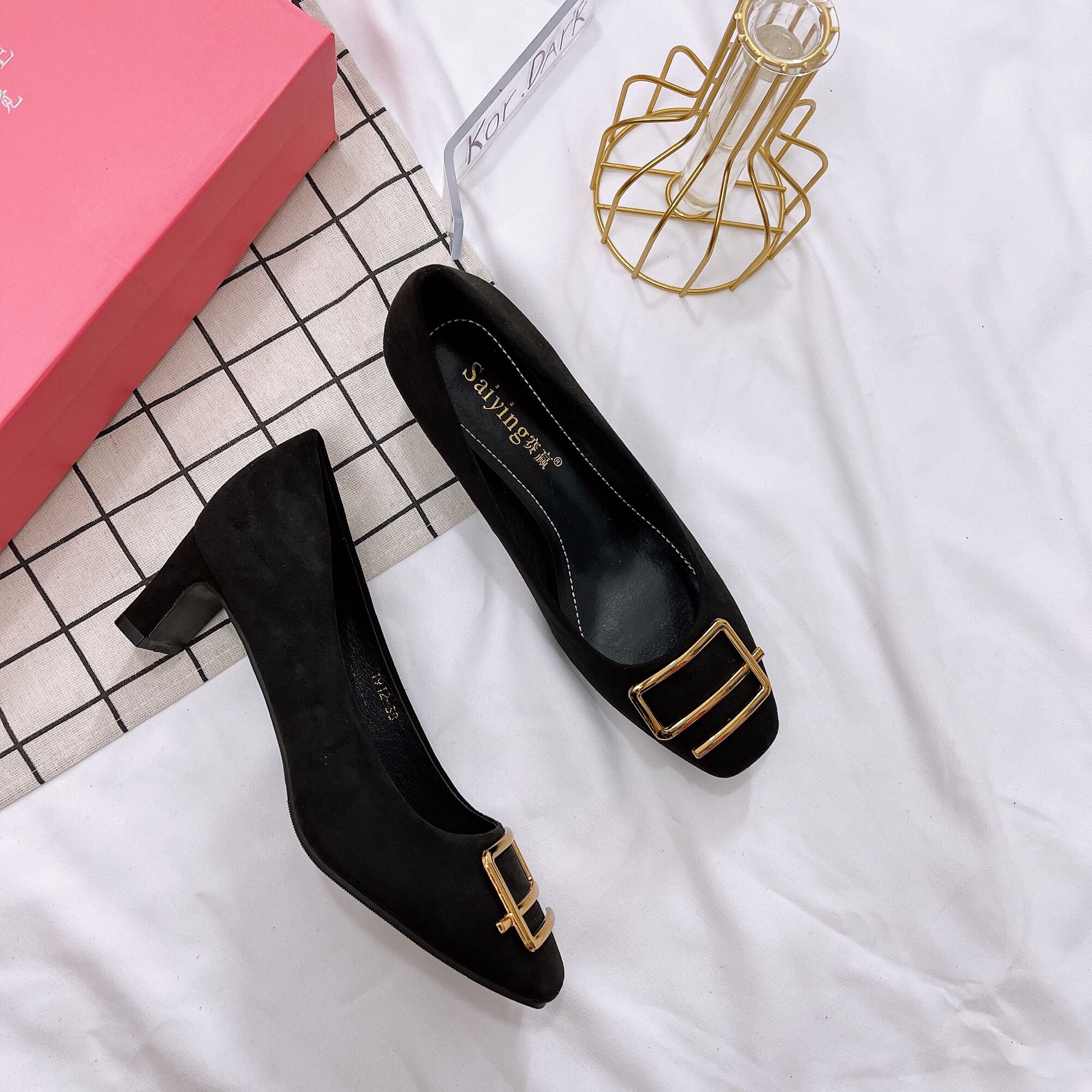 GIẦY NỮ ĐẾ CAO 5cm,GIẦY BÚP BÊ CAO GÓT