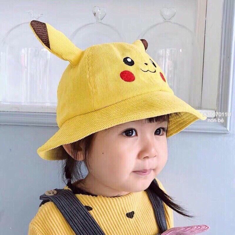 [HCM]Nón Vành Pikachu Cho Bé Siêu Cute 1T Đến 5T