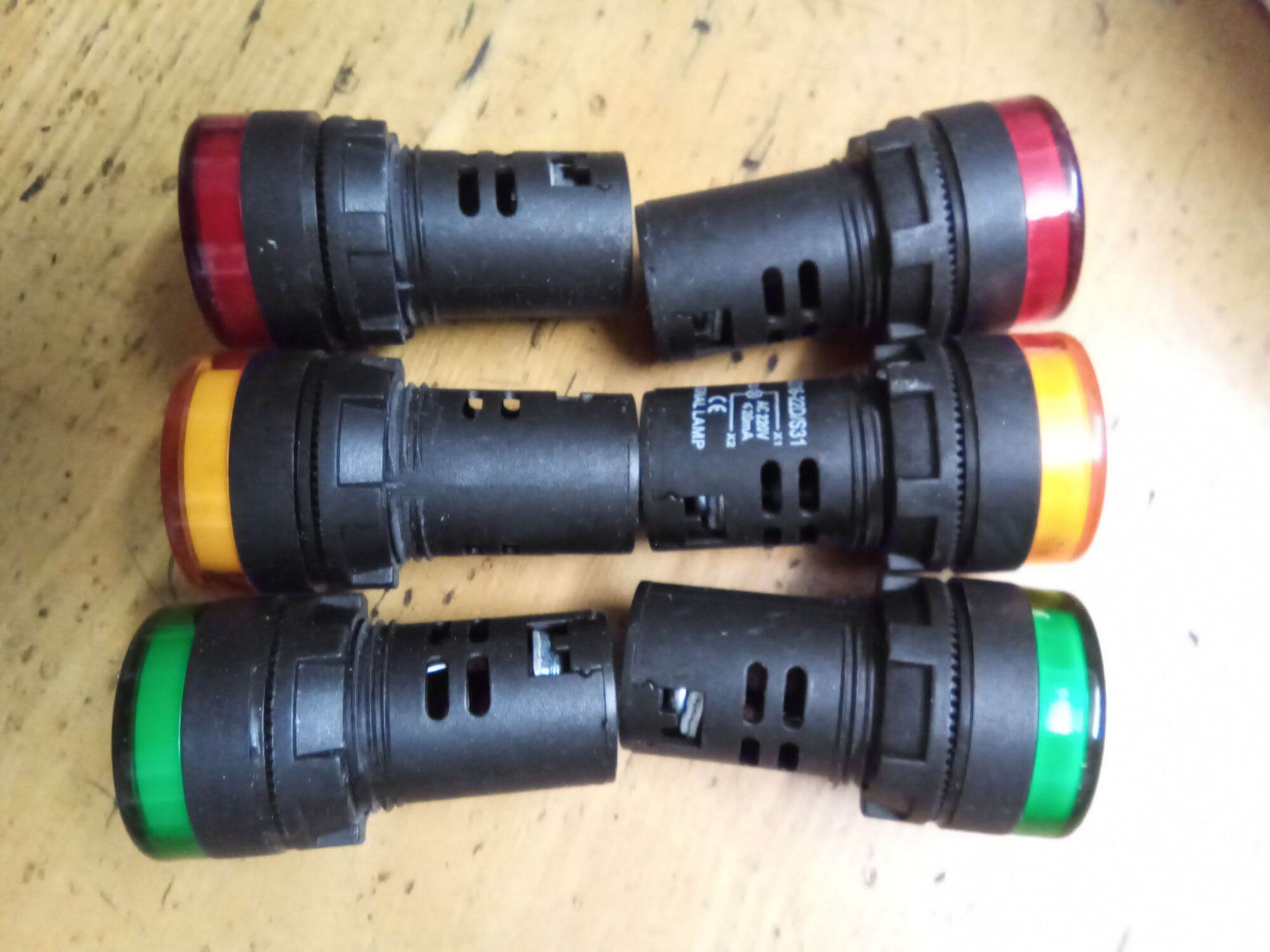 Combo 3 đèn báo tủ điện phi 22 đỏ vàng xanh 220v
