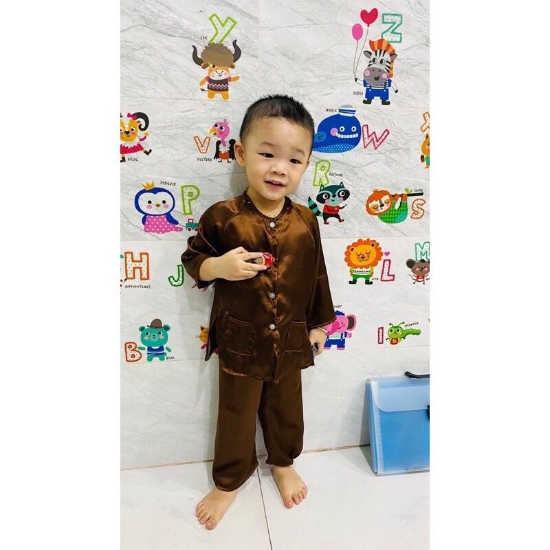 [HCM]áo bà ba bộ cho bé trai bé gái ( áo + quần) ĐỦ SIZE chất lụa siêu mát