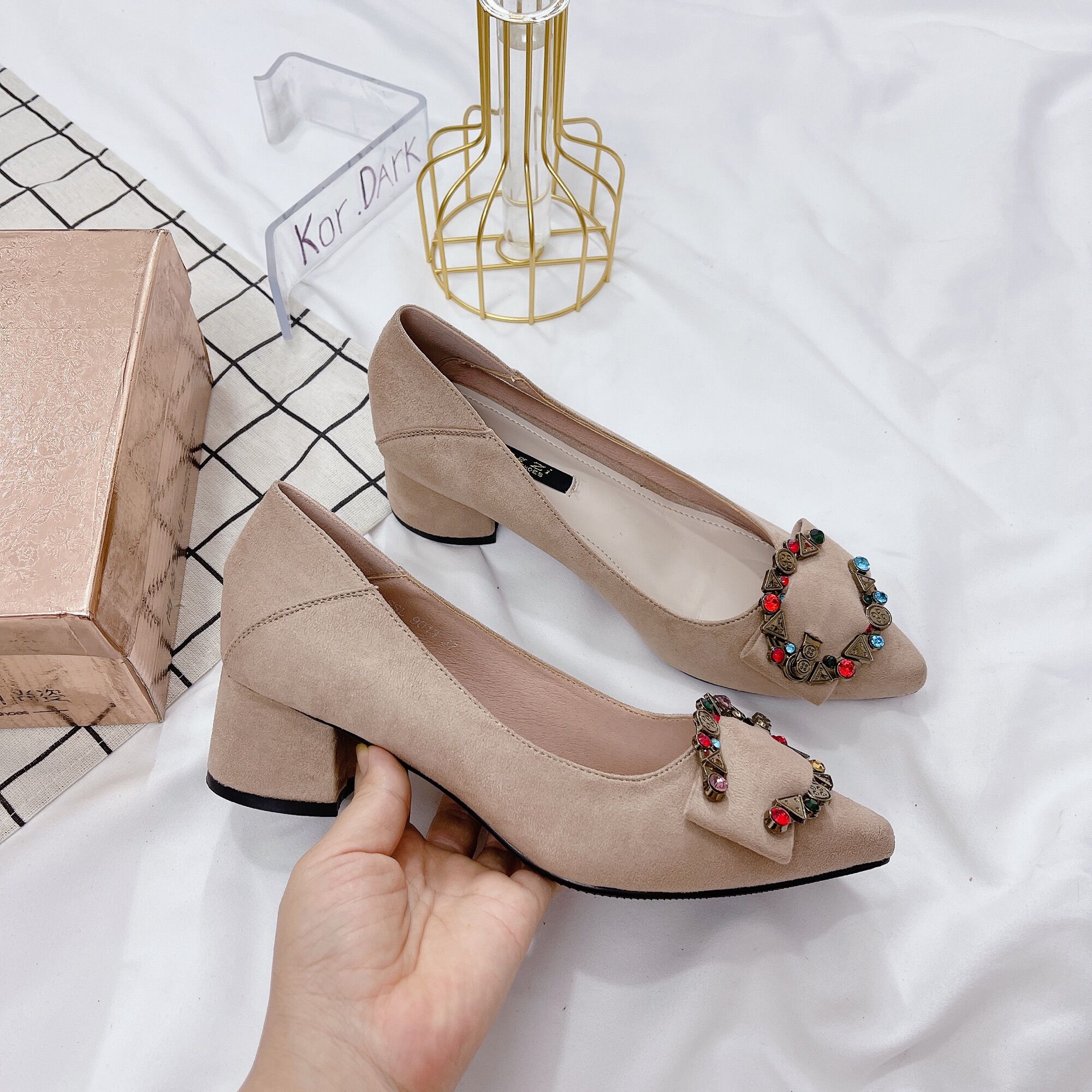 Giầy búp bê nữ ,đế cao 3cm