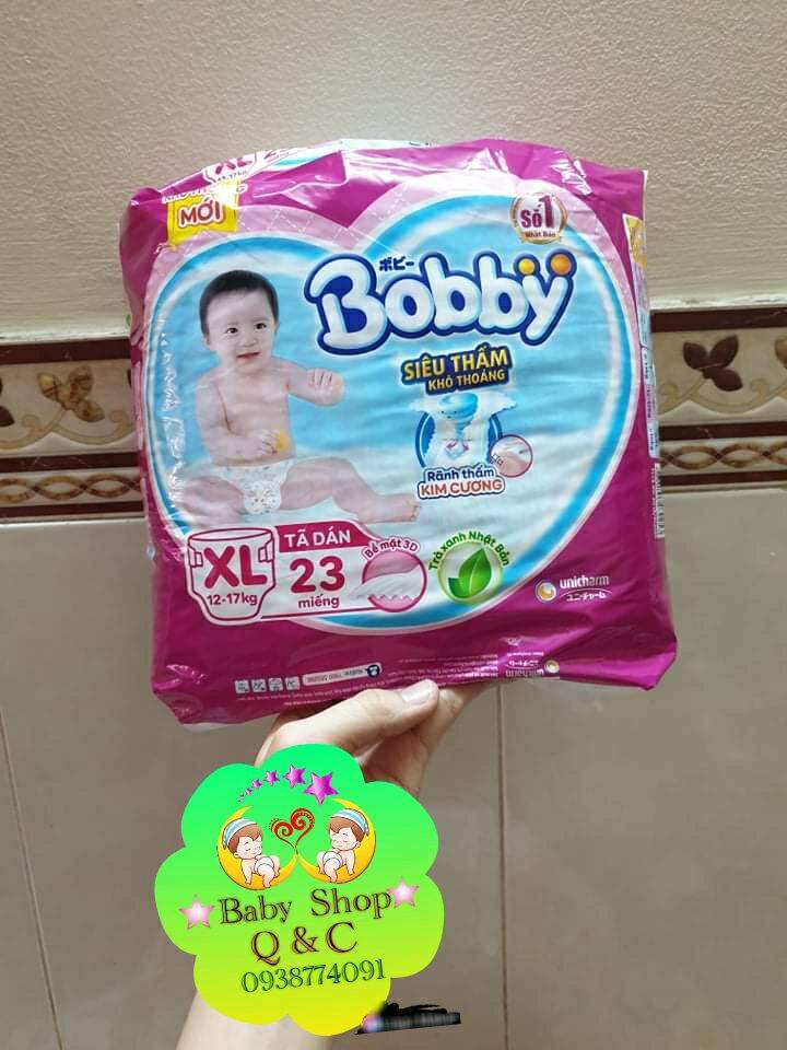 *tã dán bobby trà xanh nhật bản size xl23 miếng