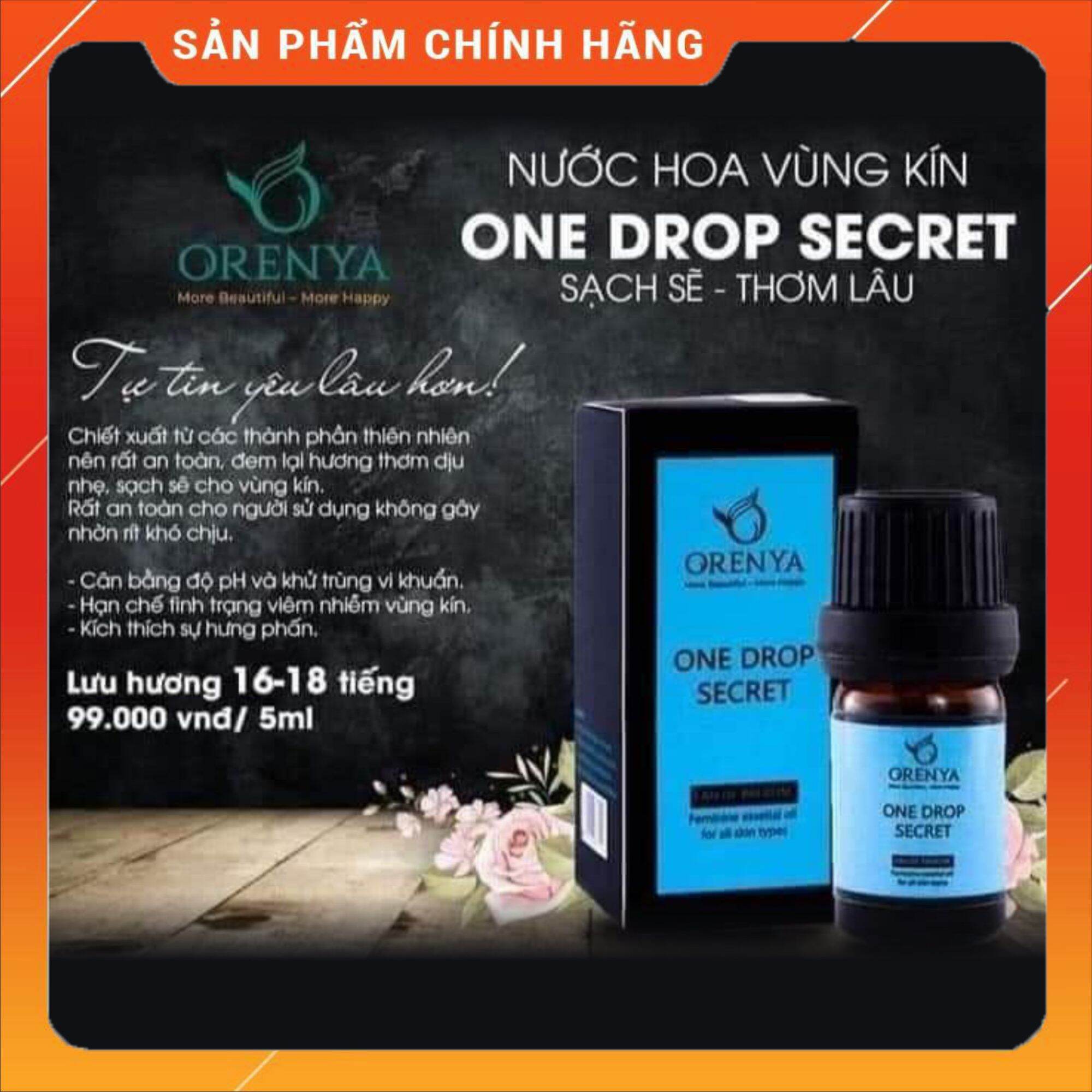 Nước hoa vùng kín ONE DROP SECRET Orenya 5ml tác dụng tạo hương thơm dịu sạch sẽ an toàn cho vùng kín