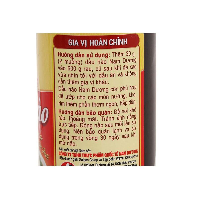 [HCM]Dầu hào Nam Dương chai 615g