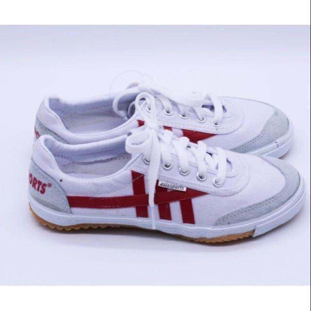 Giày bata Asia nam nữ trắng sọc đỏ sọc xanh đi học đi làm bền nhẹ êm chân