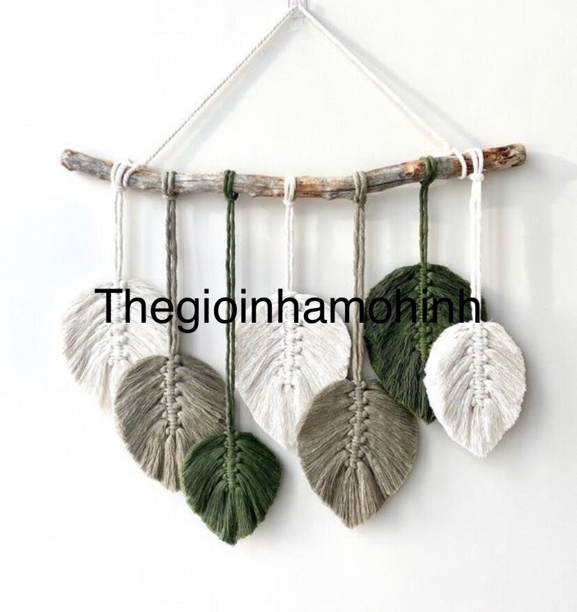 ( Bán lẻ từng lá) macrame treo trang trí decor không gian sống